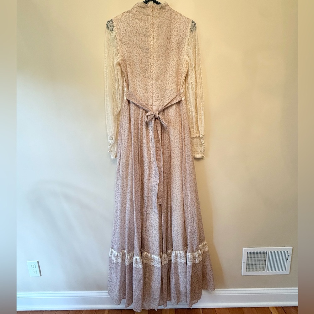 Vintage Gunne Sax Floral Maxi Dress - Picture 6 of 9